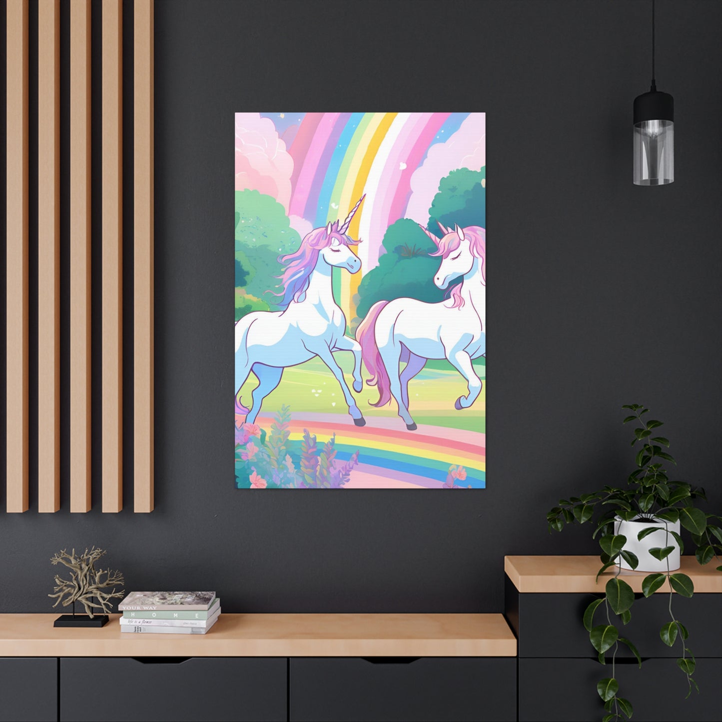 Magical Unicorn Canvas Gallery Wraps - Whimsical Art for Kids' Rooms