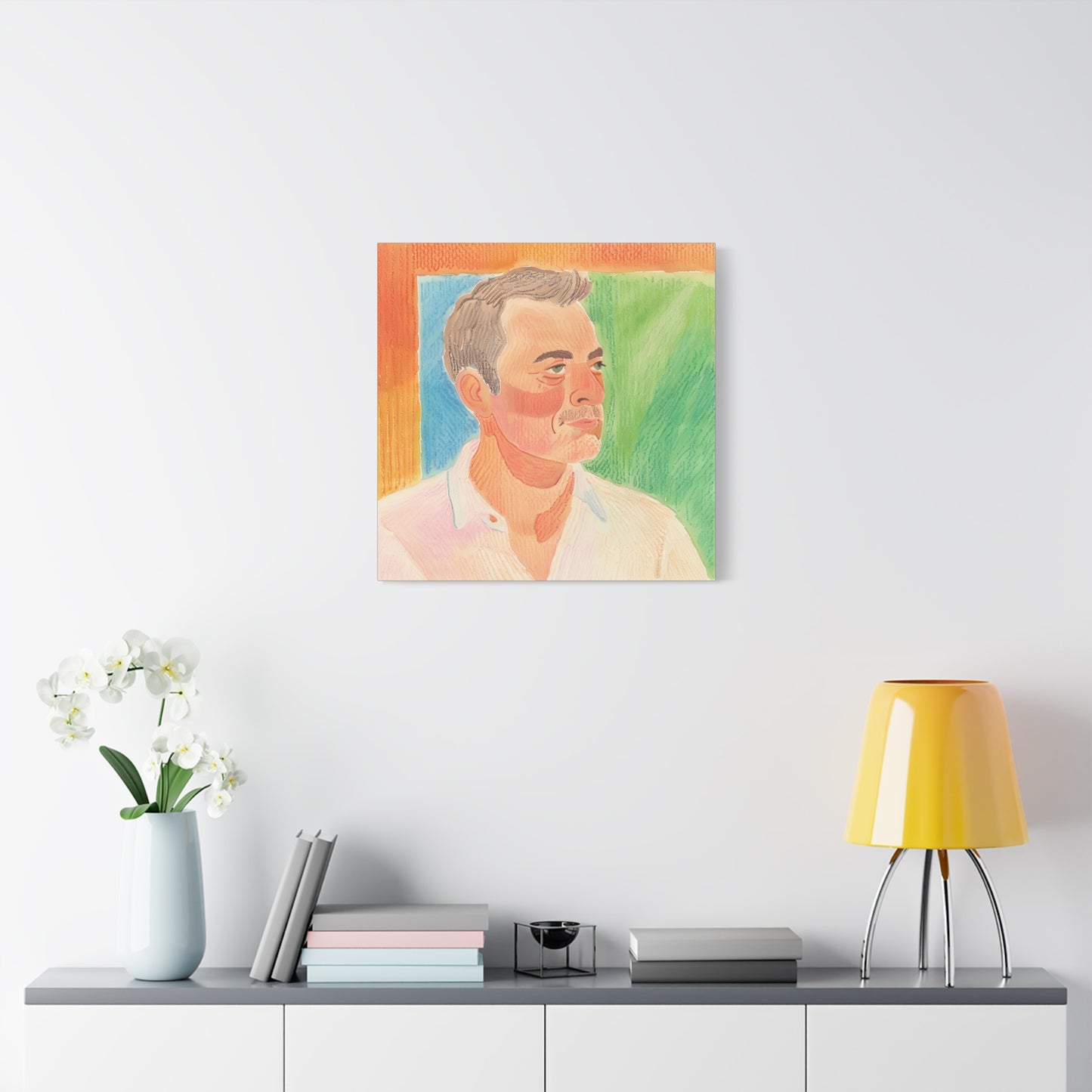 Artistic Stretched Canvas Print - Vibrant Portrait Wall Art