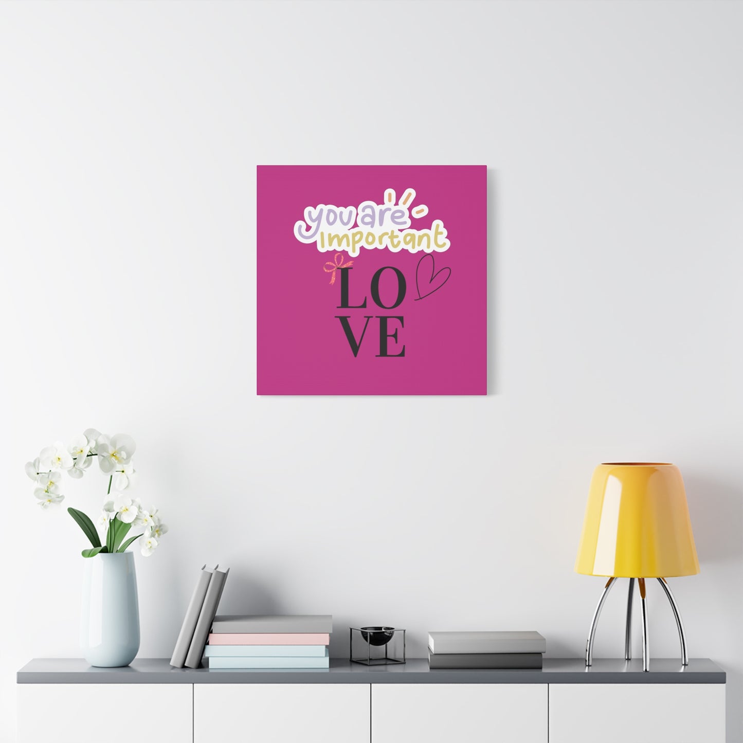 Canvas Wall Art – 'You Are Important: Love'