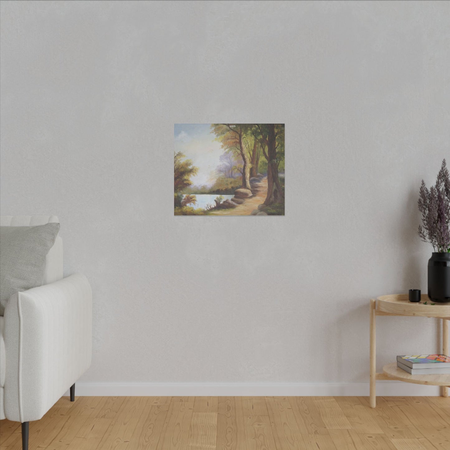 Serene Landscape Matte Canvas Wall Art - Tranquil Nature Decor