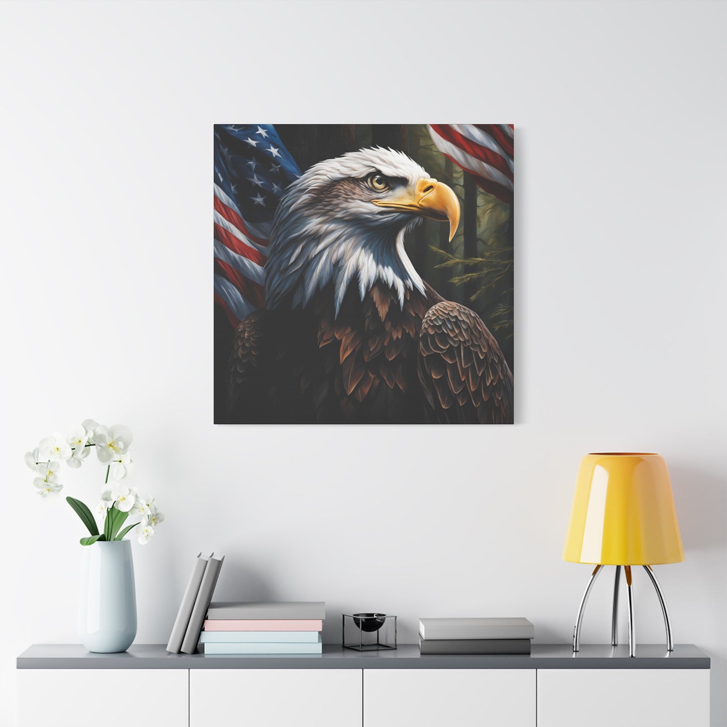 Patriotic Eagle Canvas Wall Art – Inspiring American Pride Home Decor