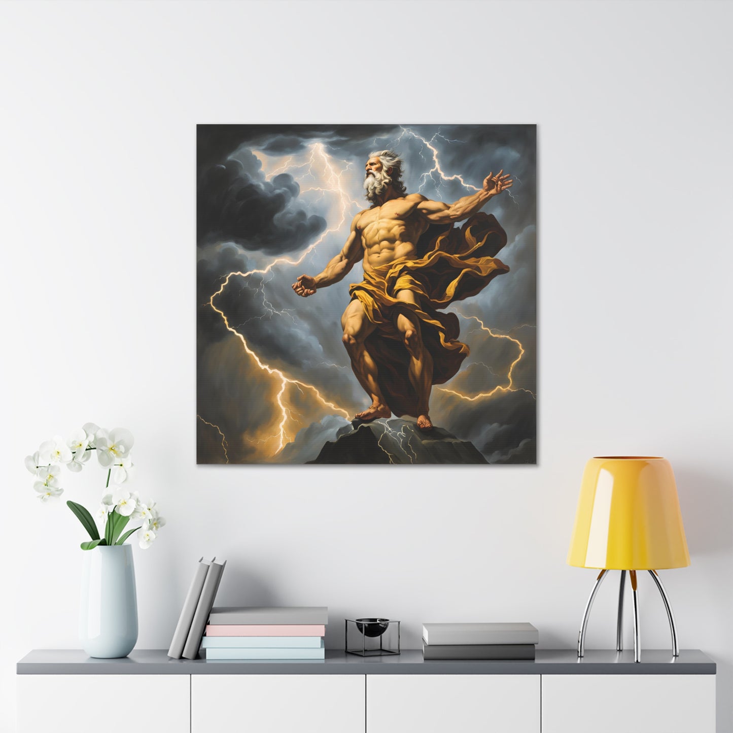 Zeus Canvas Gallery Wrap - Mythical Art Print for Home Decor