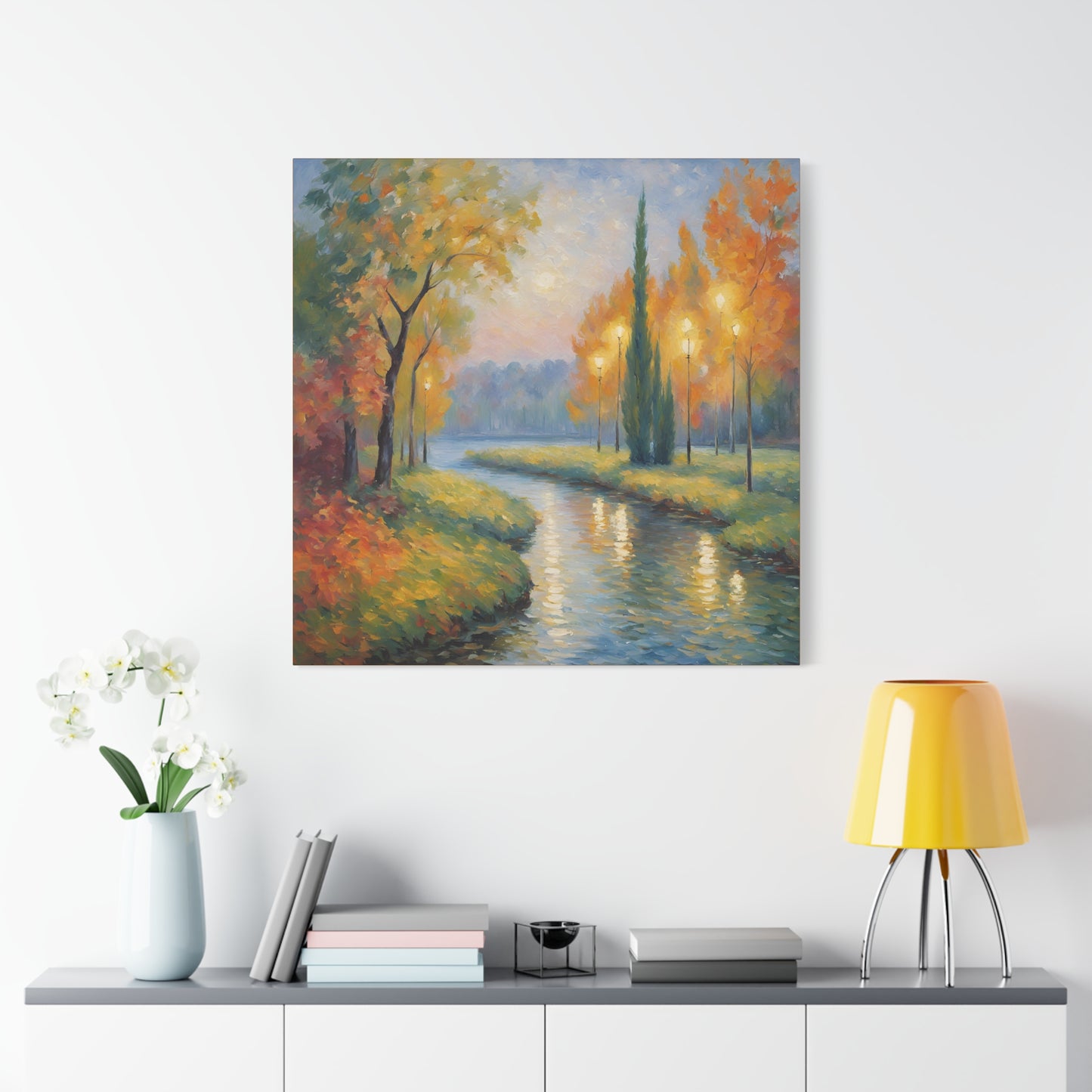 Autumn Landscape Canvas Wall Art - 1.25" Stretched Matte Print