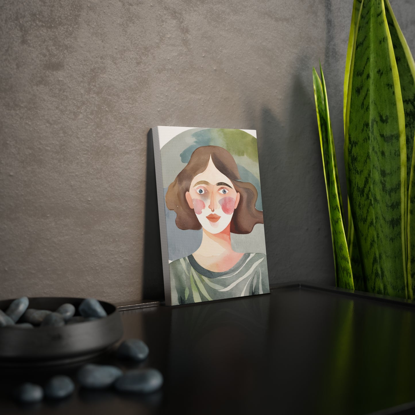 Artistic Canvas Photo Tile - Whimsical Portrait