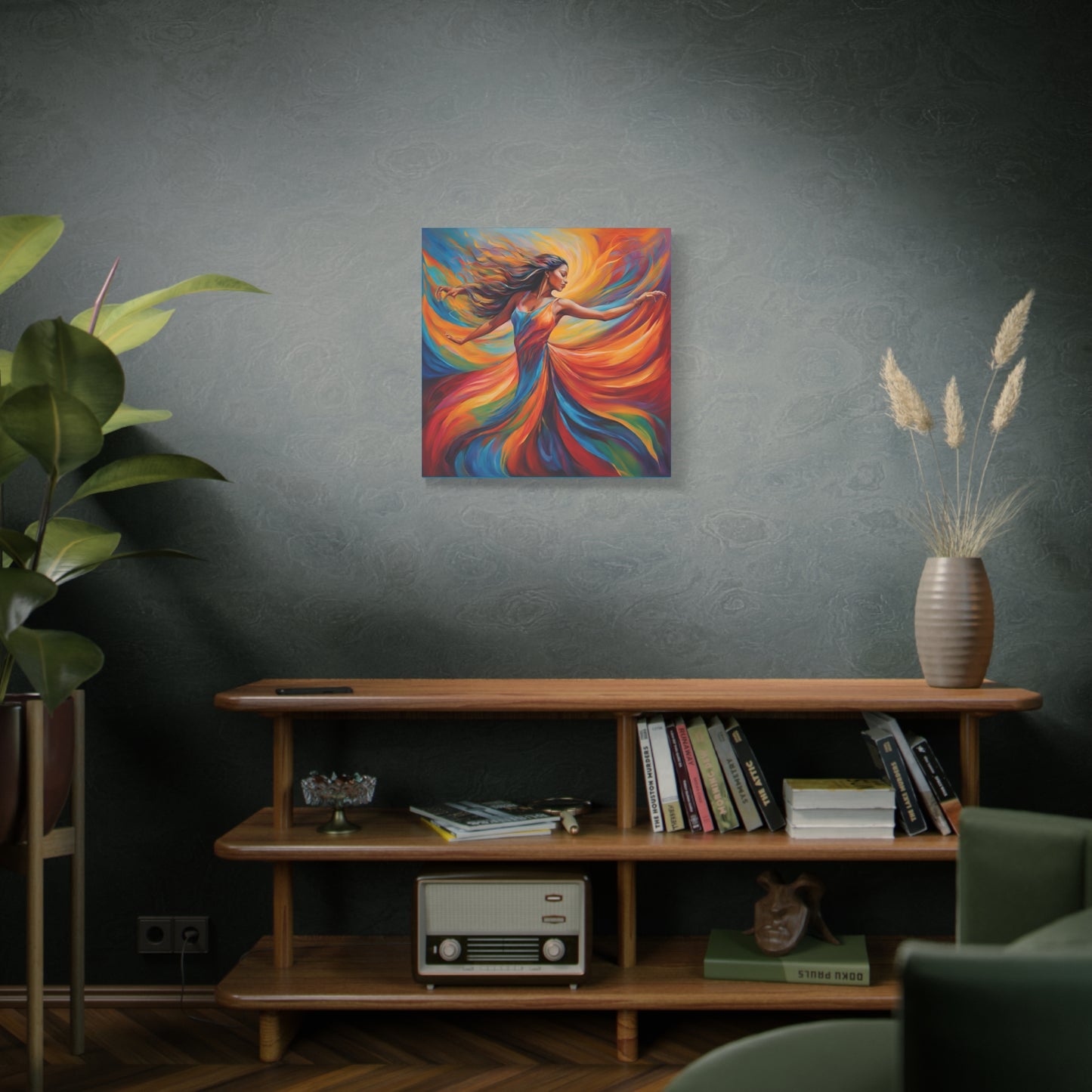 Vibrant Dance Canvas Art - Colorful Stretched Wall Decor Figurative