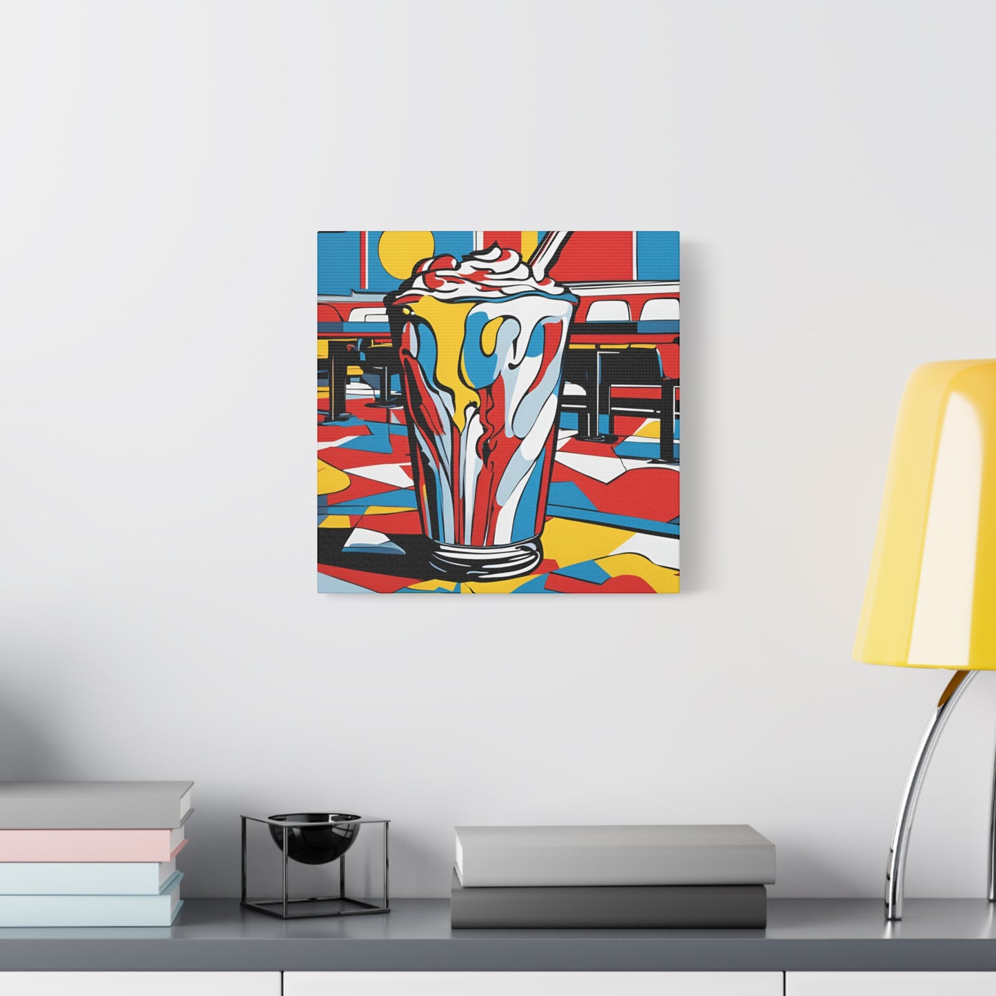 Retro Milkshake Canvas Wall Art – Fun & Vibrant Diner-Inspired Decor