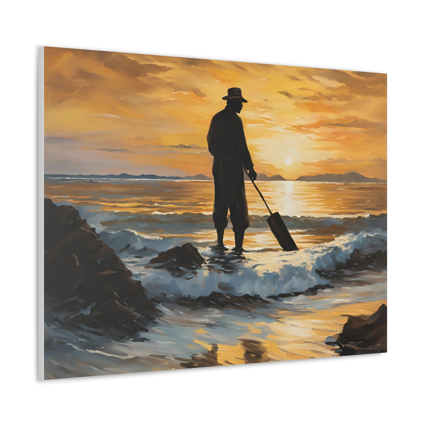 A Fisherman at Sunset