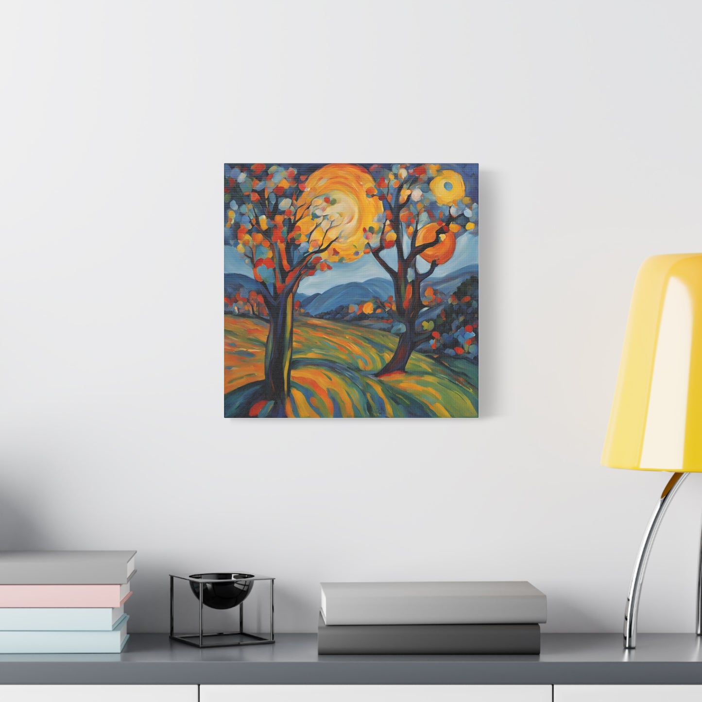 Colorful Expressionism Tree Canvas Art - Matte Stretched Wall Decor