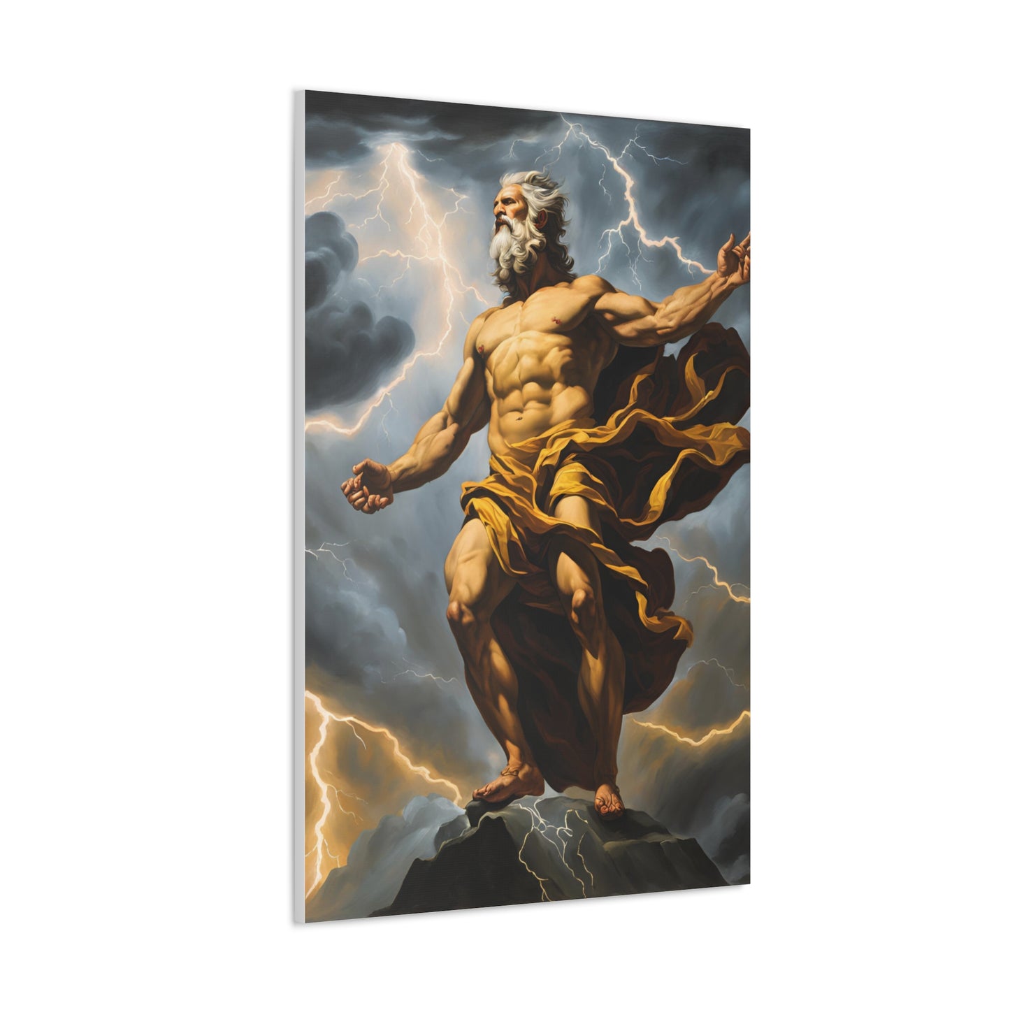 Zeus Canvas Gallery Wrap - Mythical Art Print for Home Decor