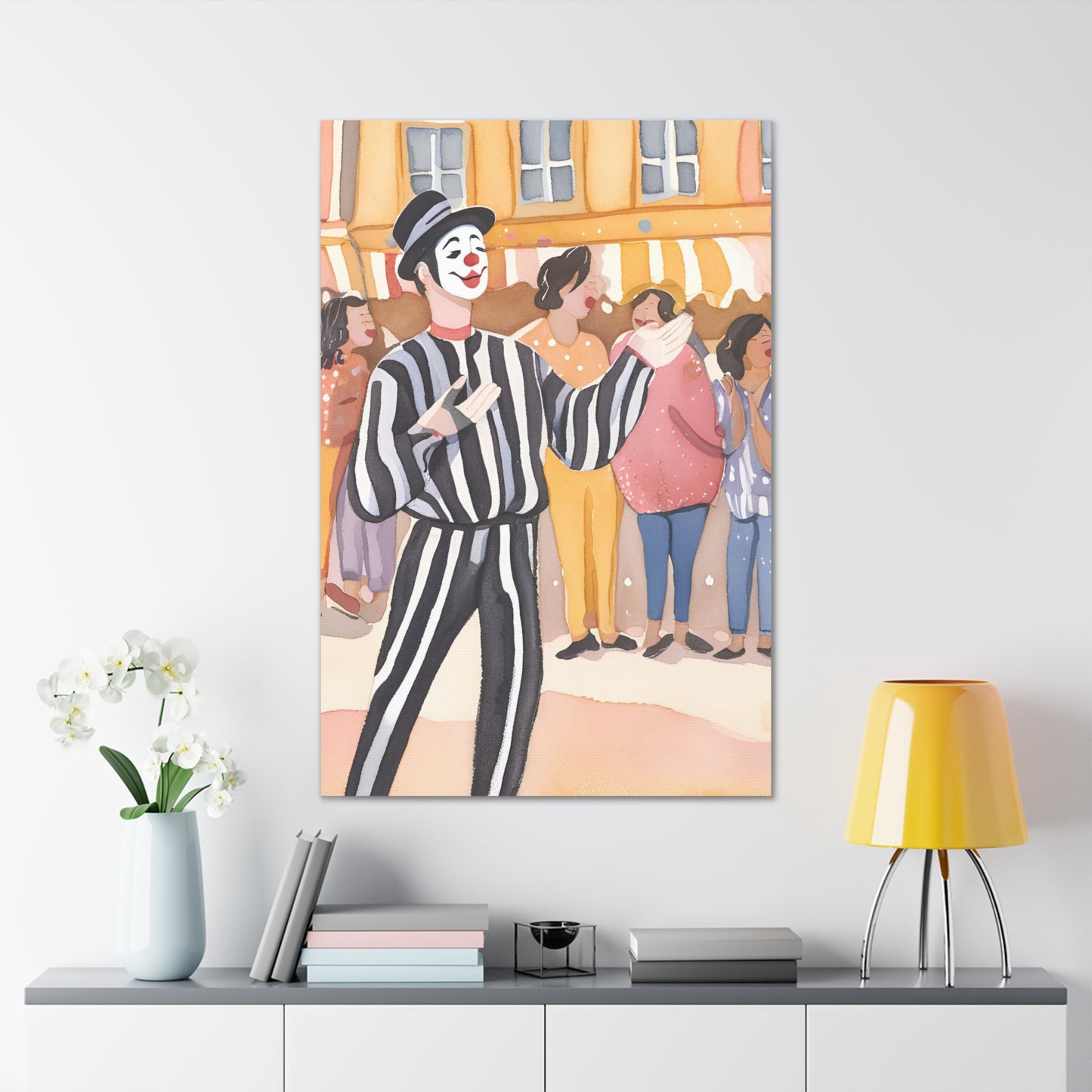 Street Performer Canvas Gallery Wrap – Playful Wall Art for Home Decor