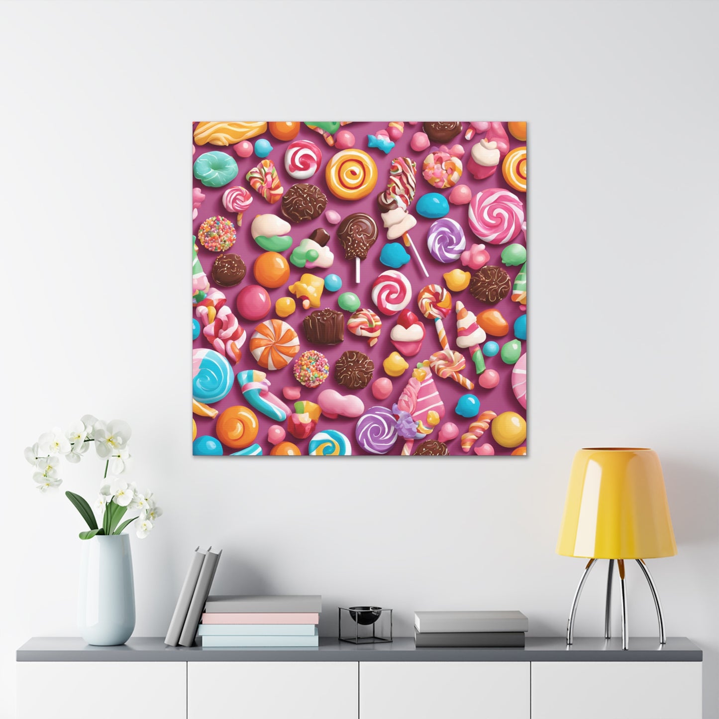 Canvas Gallery Wraps - Candy-Themed Sweet Treat Wall Art for Decor Lovers