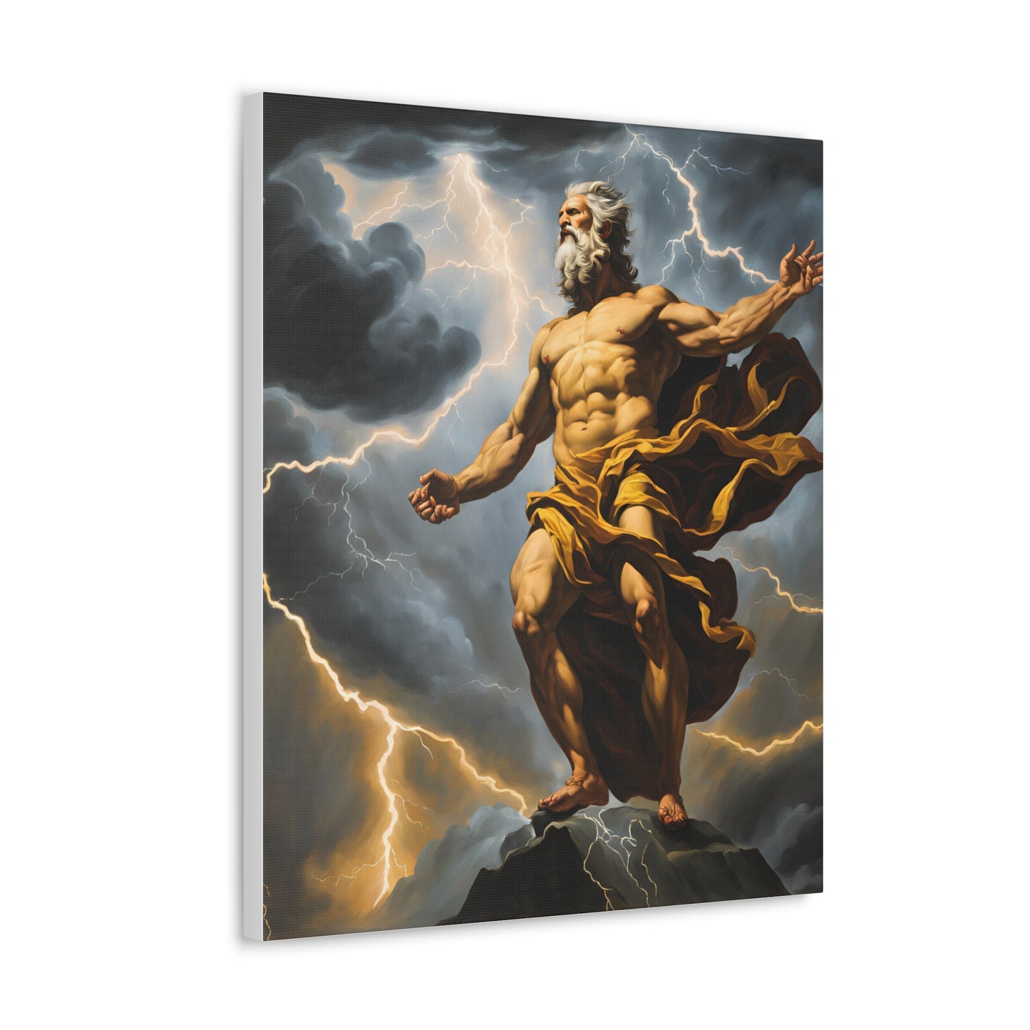 Zeus Canvas Gallery Wrap - Mythical Art Print for Home Decor