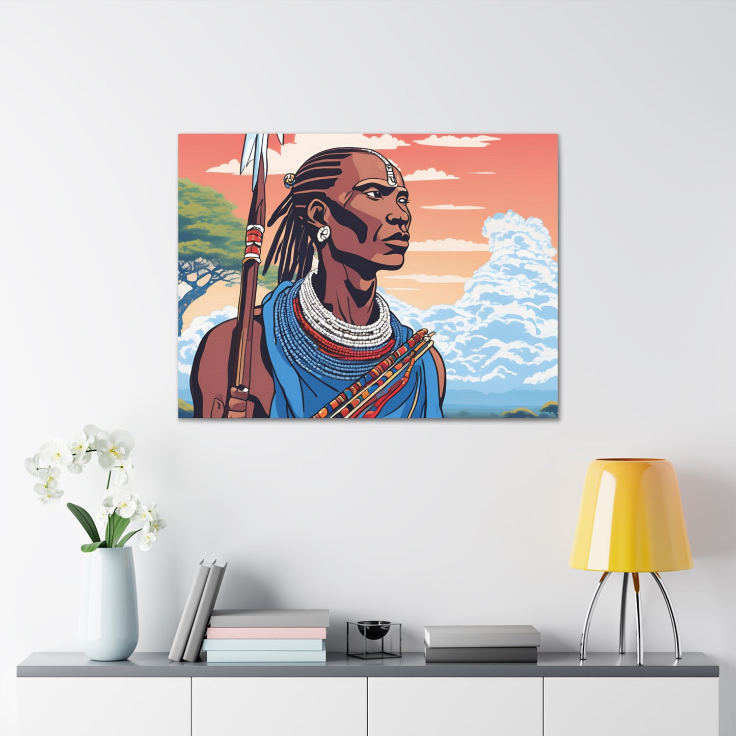 Canvas Gallery Wrap - African Warrior Artwork