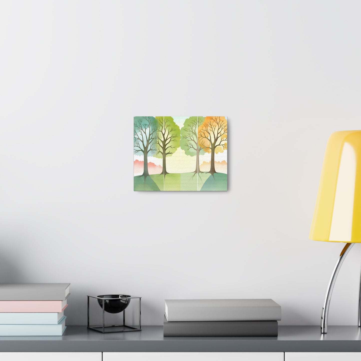 Nature-Inspired Canvas Gallery Wraps - Four Seasons Tree Art for Kids Room