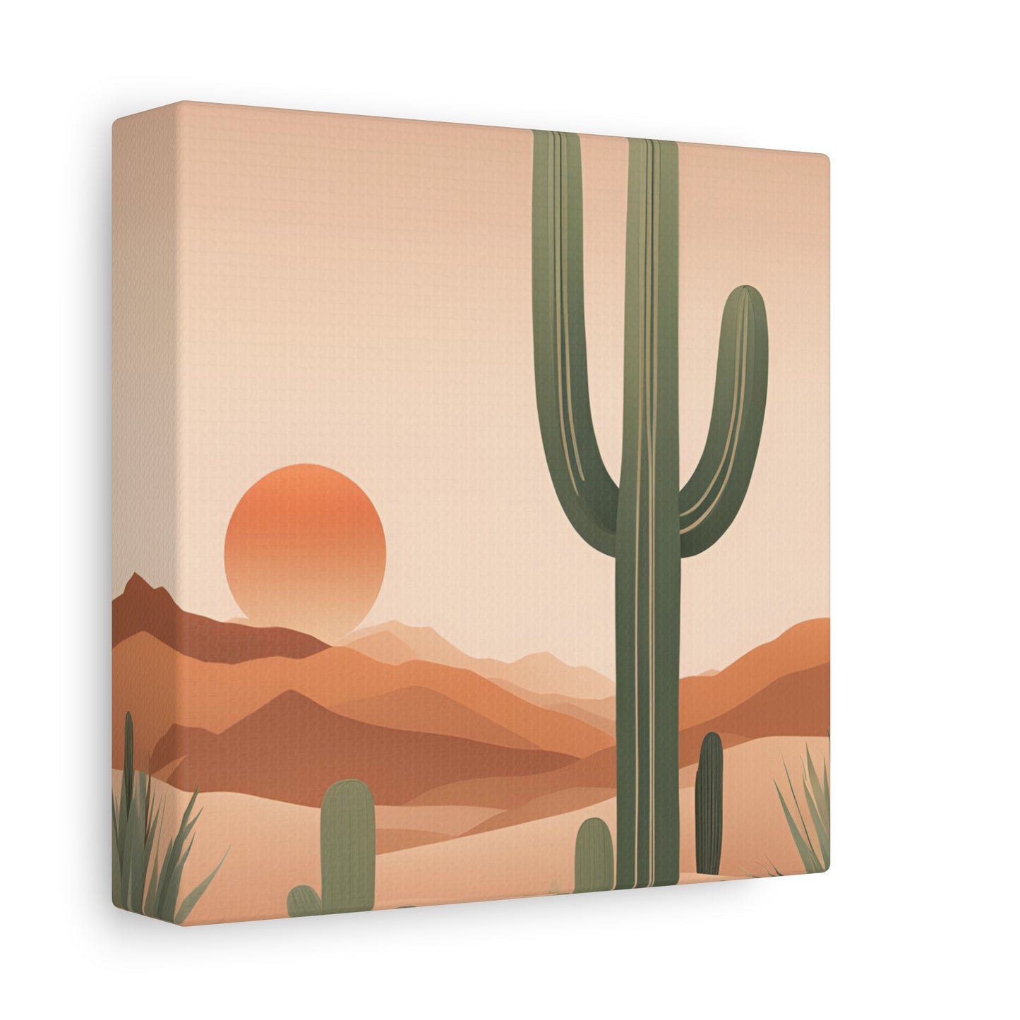 Desert Sunset Art Canvas - Stunning Landscape Wall Decor for Modern Homes