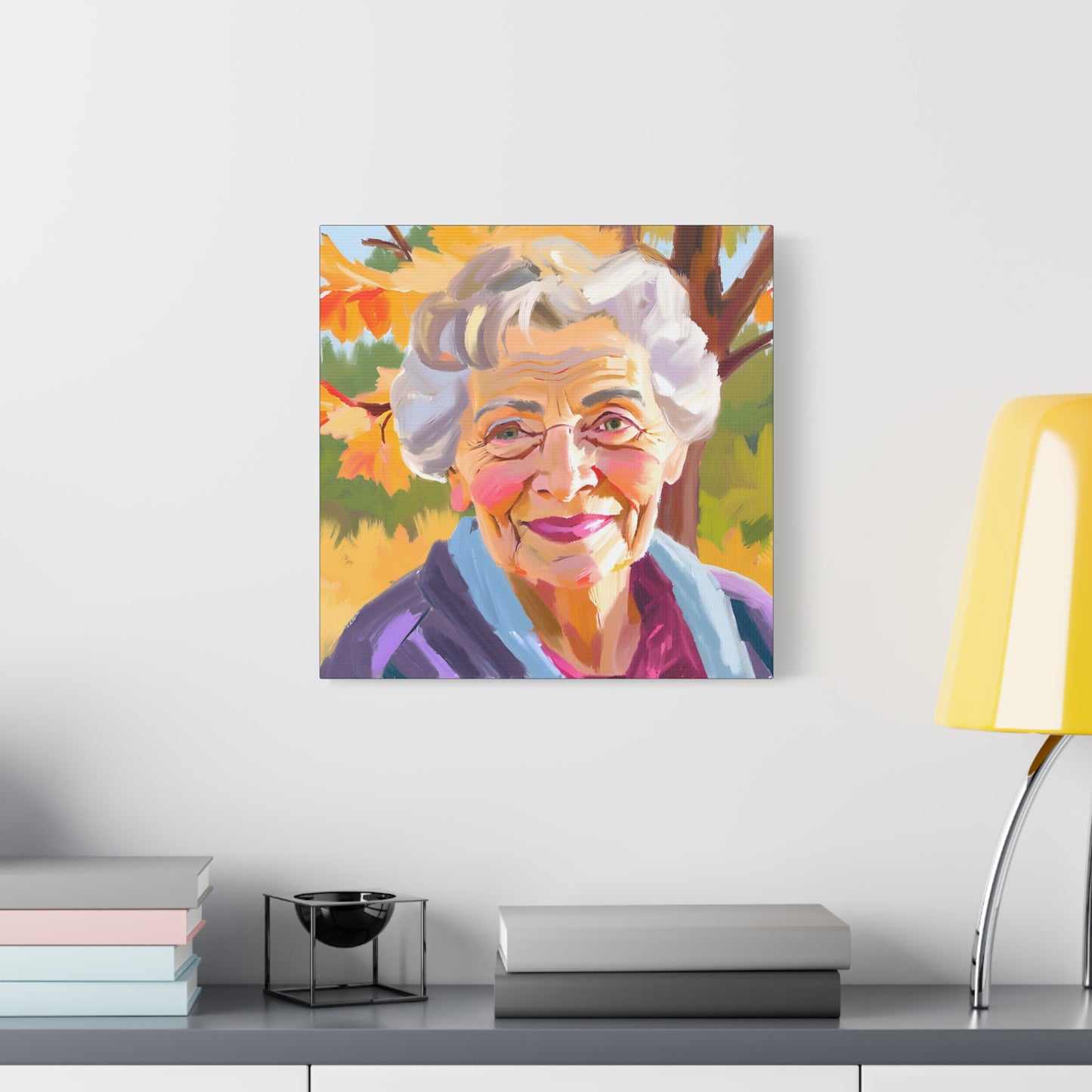 Inspirational Grandma Canvas Art - 12x12" Stretched Wall Decor for Family Love