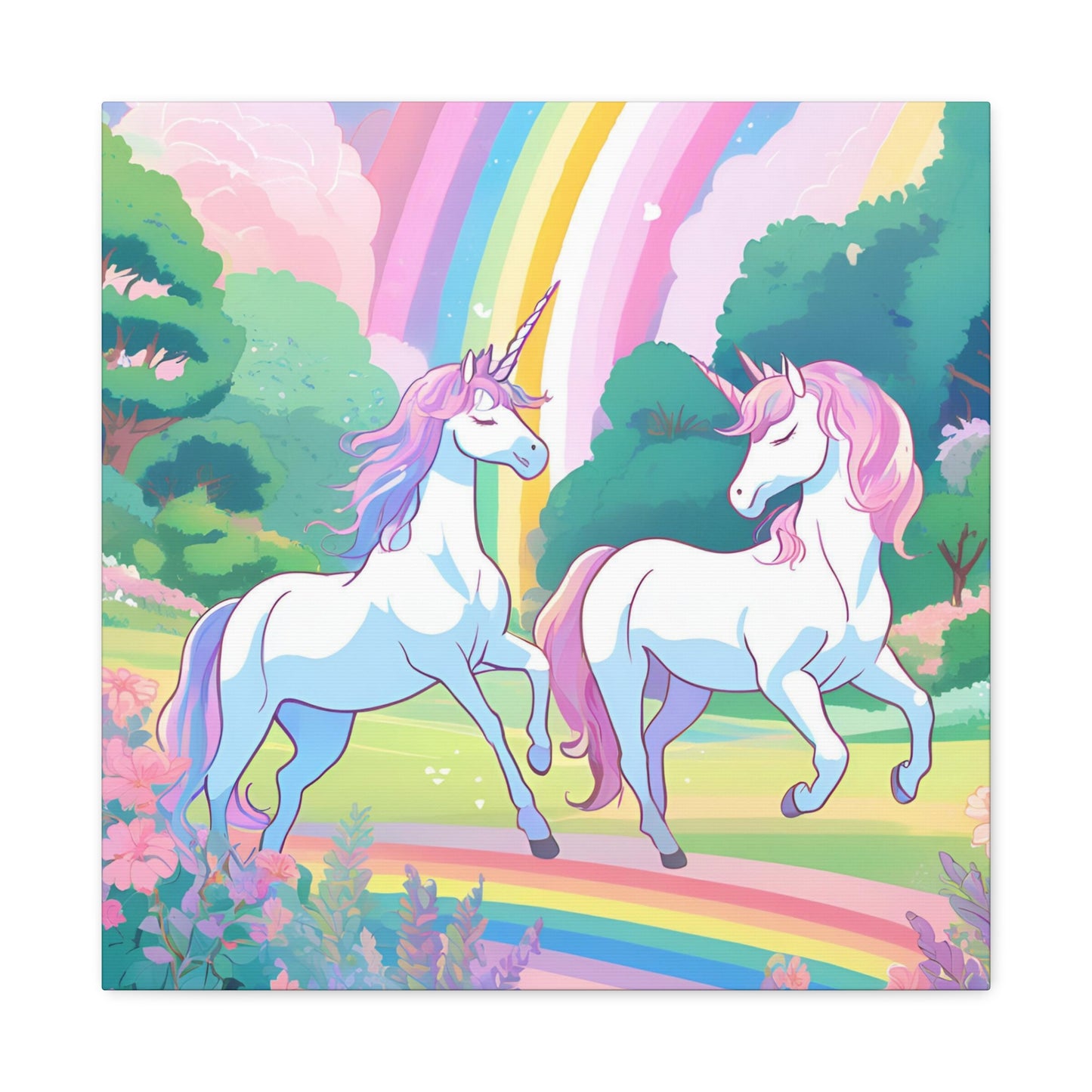 Magical Unicorn Canvas Gallery Wraps - Whimsical Art for Kids' Rooms