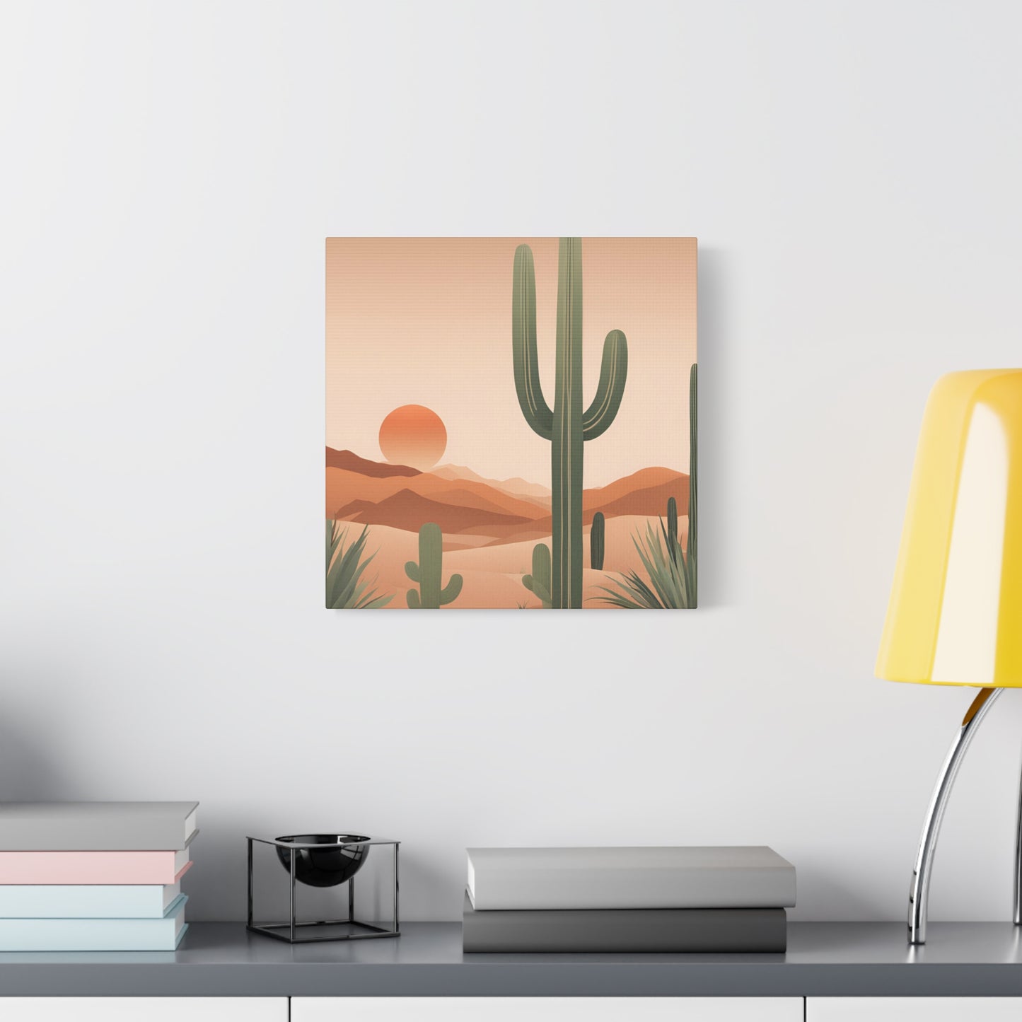 Desert Sunset Art Canvas - Stunning Landscape Wall Decor for Modern Homes