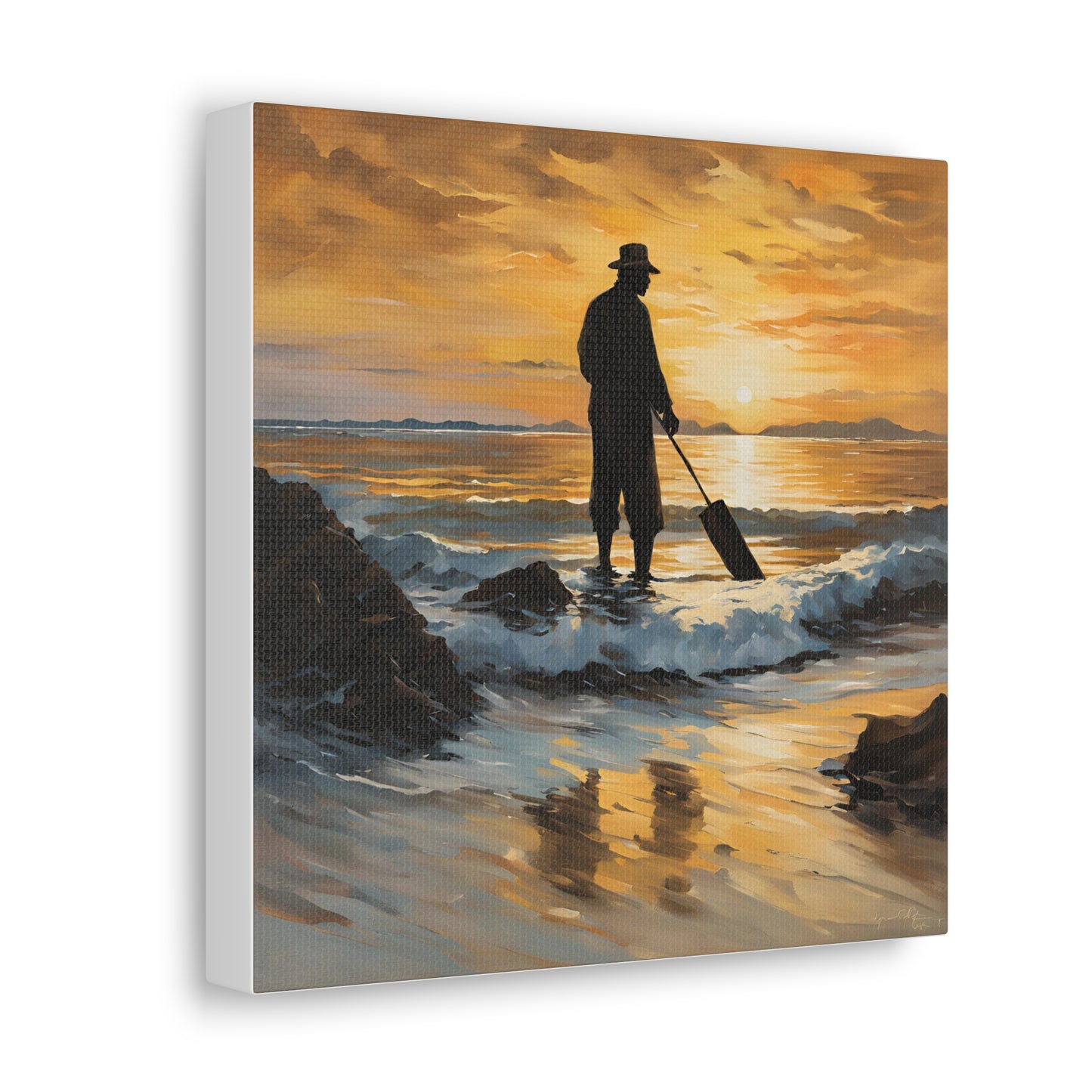 A Fisherman at Sunset