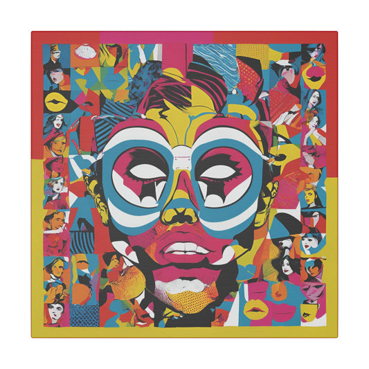 Canvas Wall Decor - Colorful Pop Art Fashion Portrait