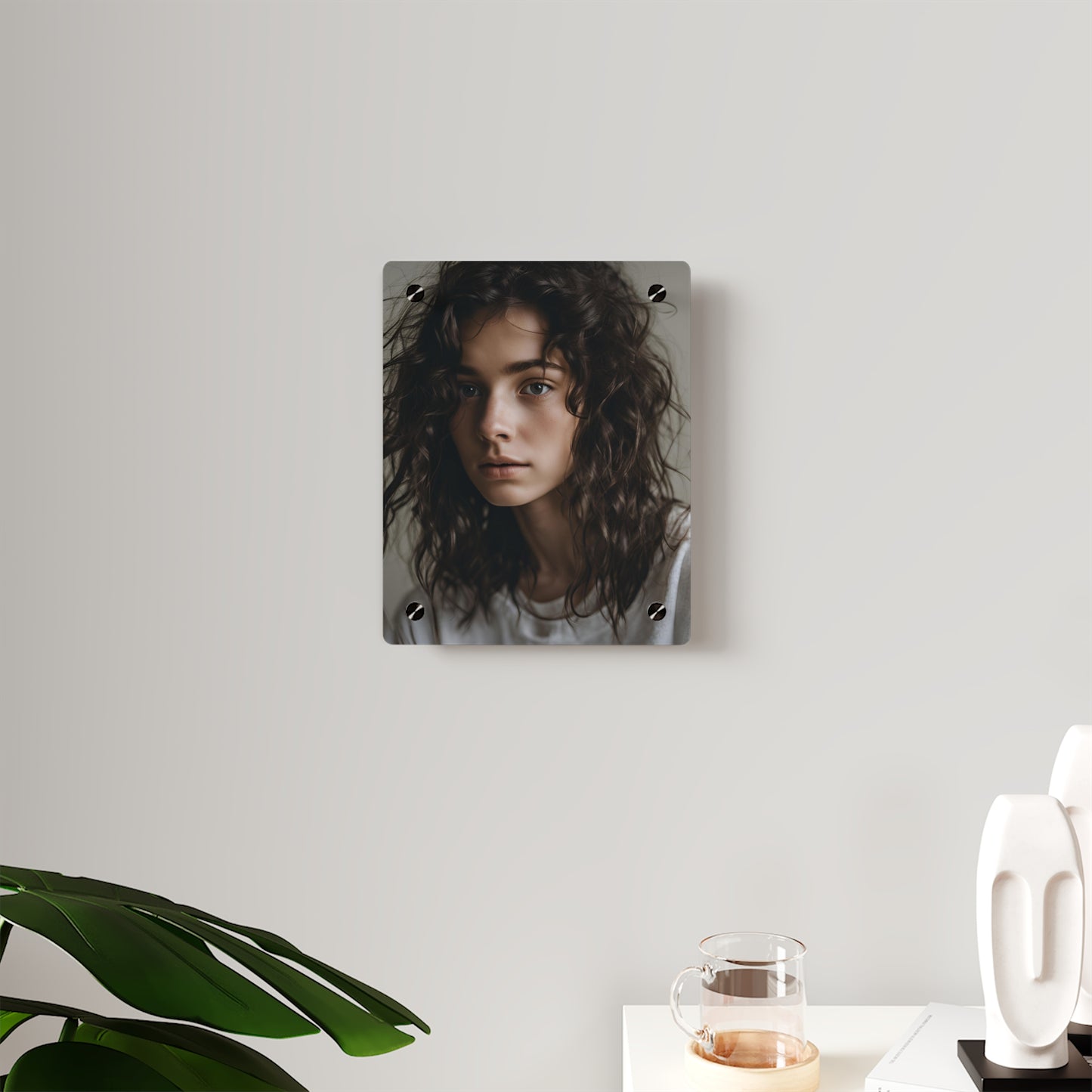 Modern Acrylic Wall Art - Elegant Portrait Panel for Home Decor