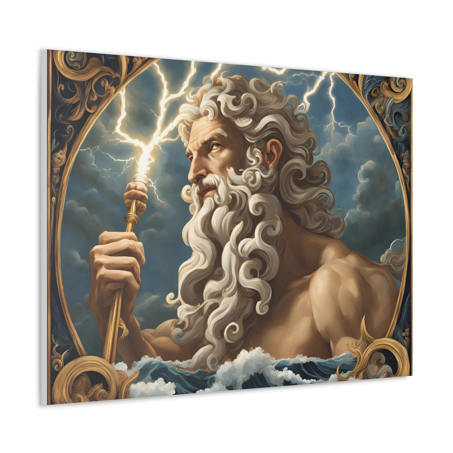 Mythical Zeus Canvas Gallery Wrap - Wall Art for Home Decor