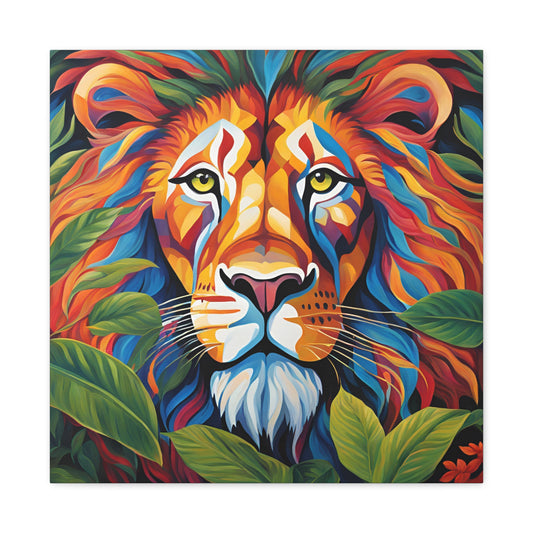 Canvas Art Print - Lion with a Human Face