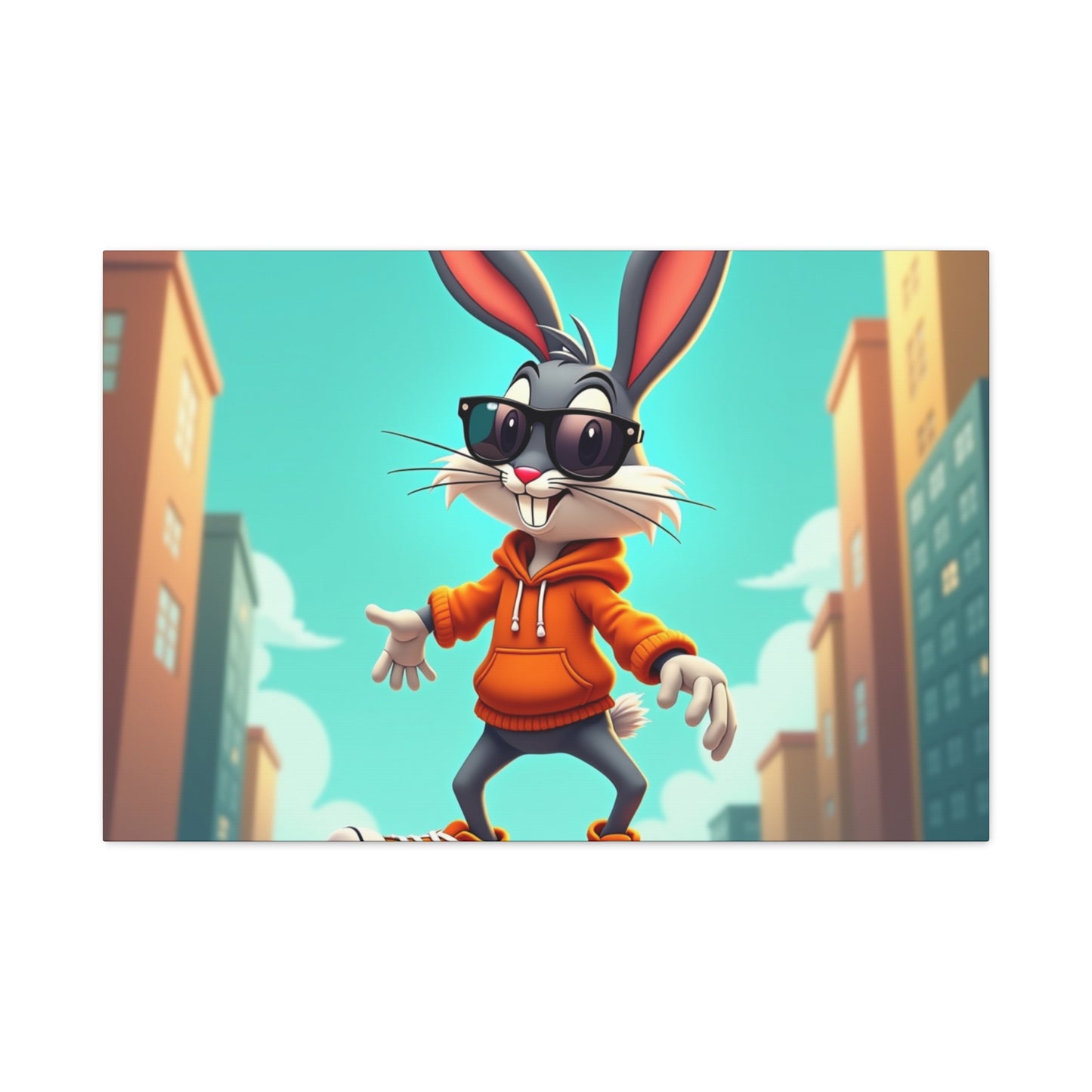 Canvas Print - Cool Cartoon Rabbit Wall Art