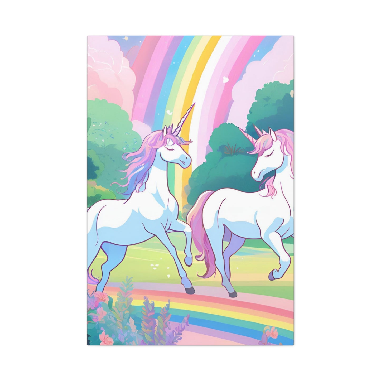 Magical Unicorn Canvas Gallery Wraps - Whimsical Art for Kids' Rooms