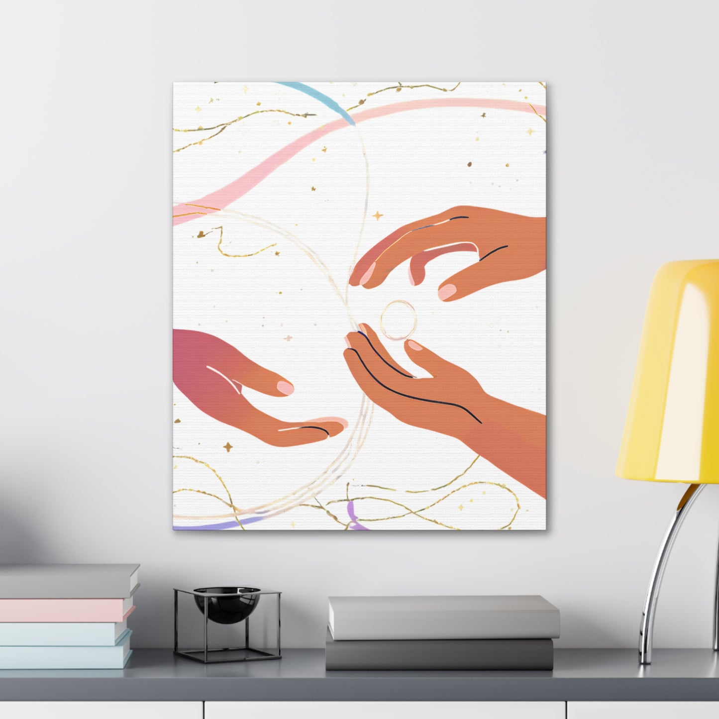 Artistic Canvas Wrap - Hands Reaching for Connection