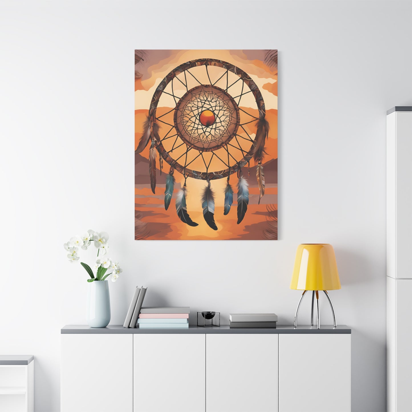 Dreamcatcher Matte Canvas Art – Bohemian Wall Decor for Free-Spirited Dreamers