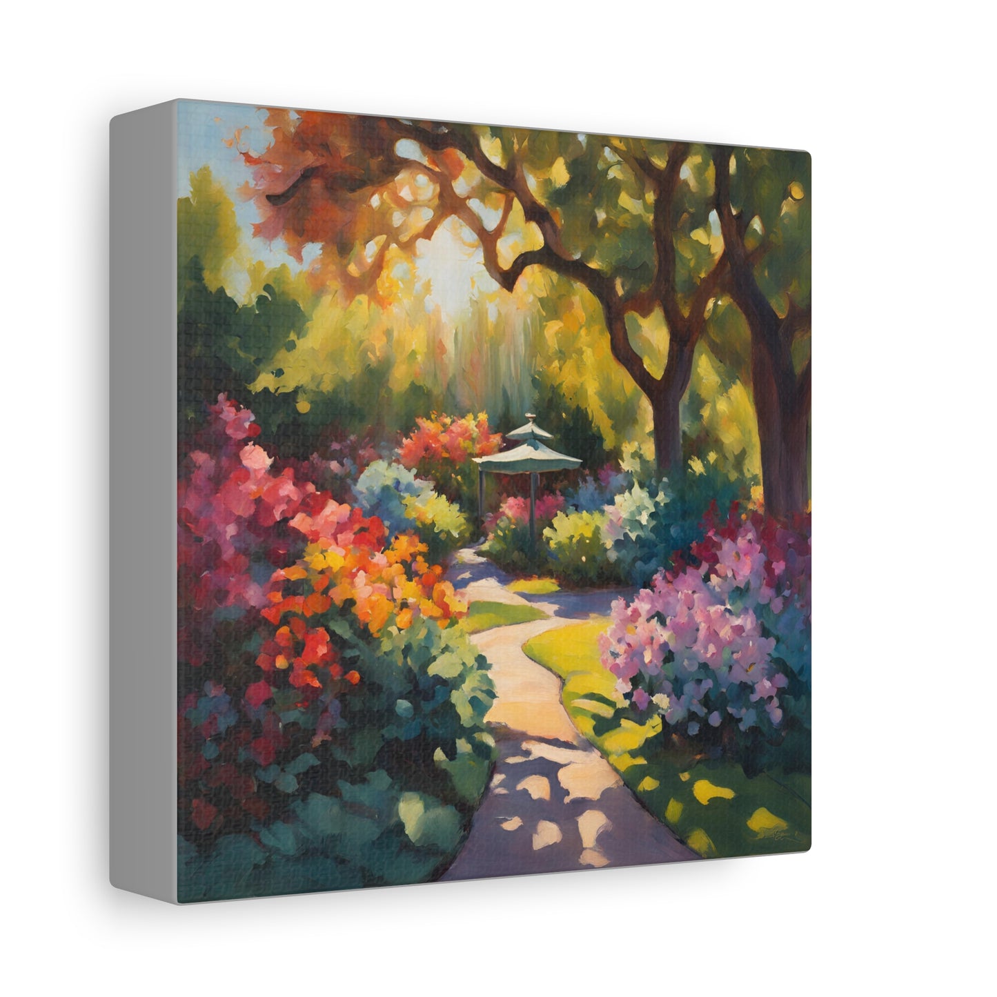 Vibrant Garden Path Canvas Artwork