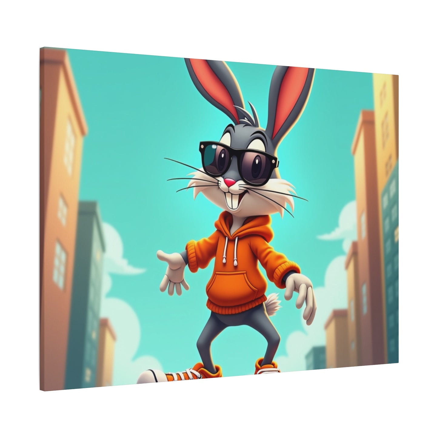 Canvas Print - Cool Cartoon Rabbit Wall Art