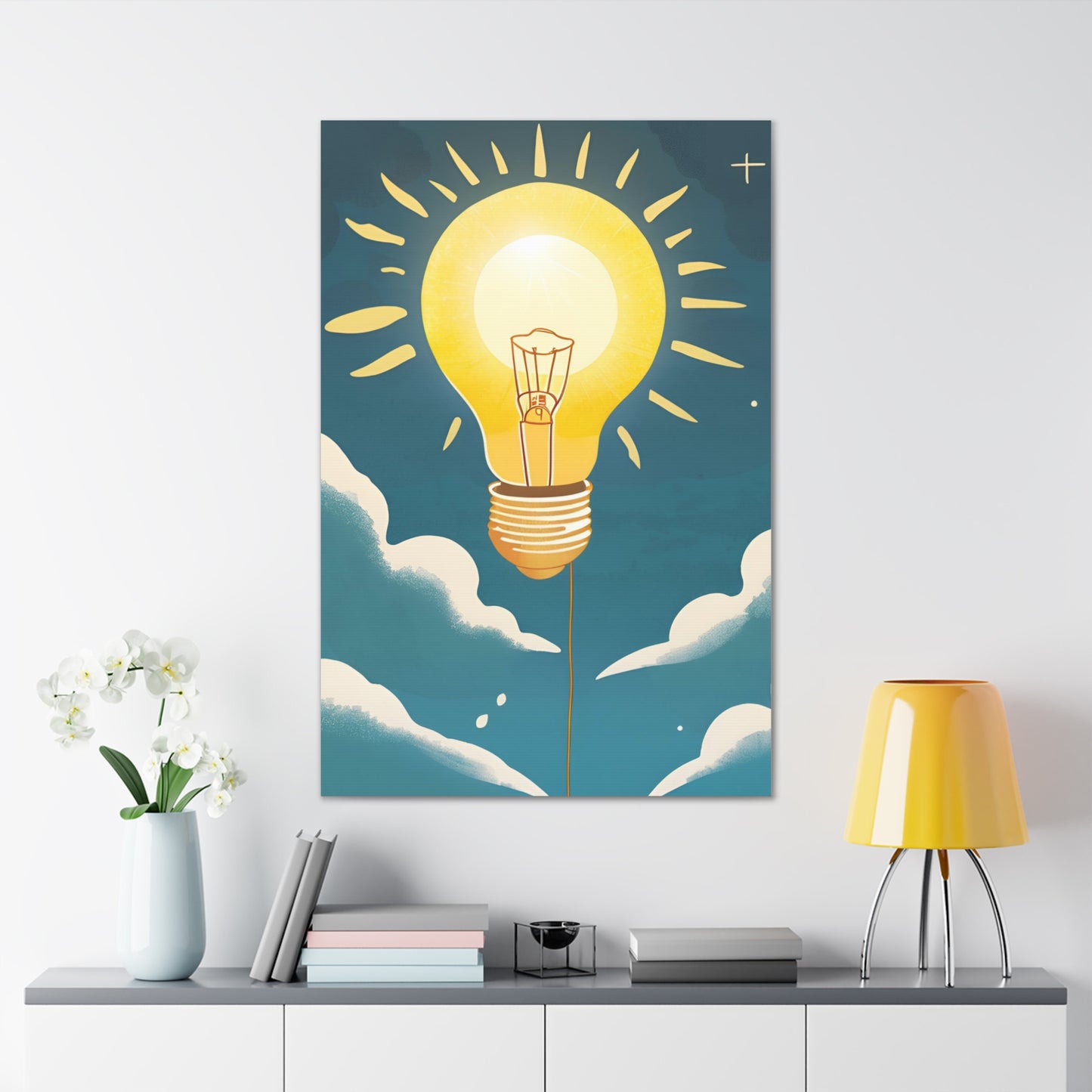 Canvas Gallery Wrap - The Sun as a Lightbulb Wall Art