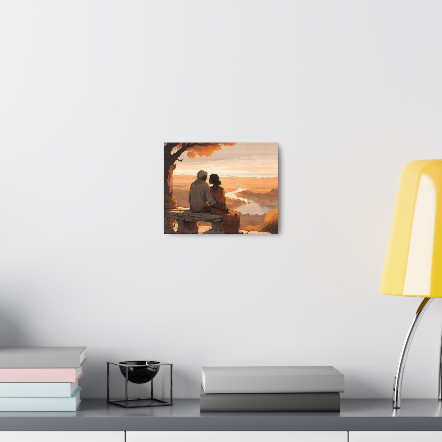 Romantic Canvas Gallery Wrap - Sunset Couple Wall Art