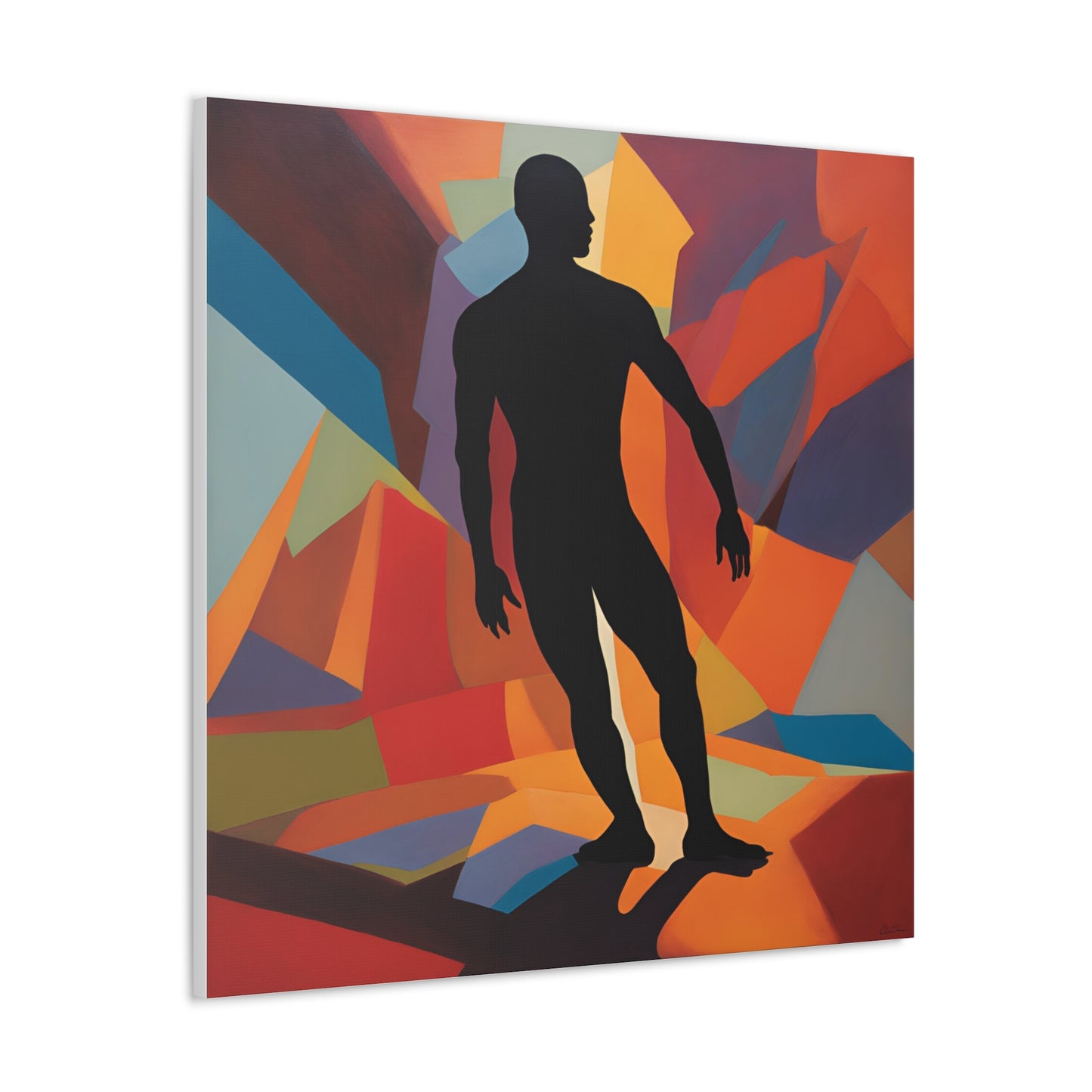 Abstract Canvas Gallery Wrap Shadow vs. Reality - Silhouette Art for Home Decor