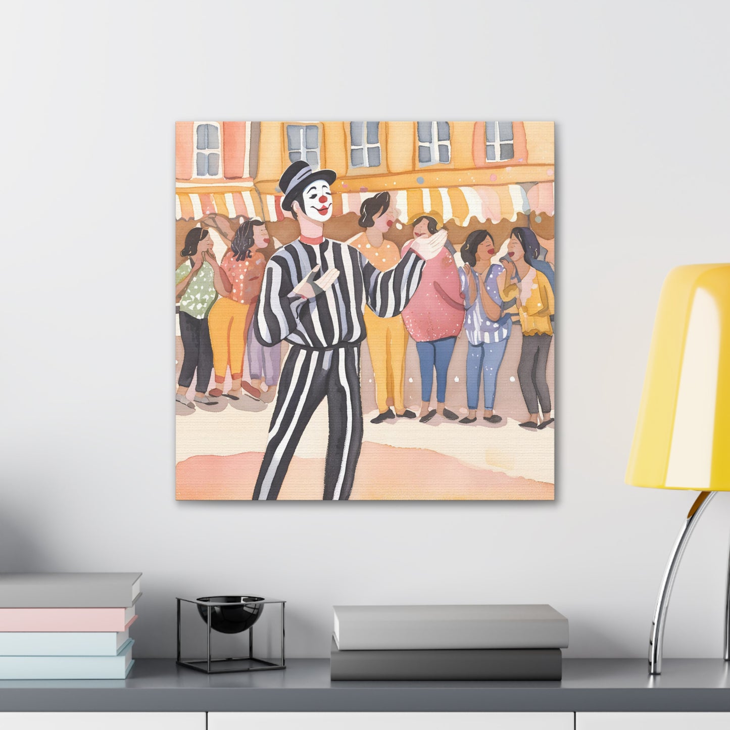 Street Performer Canvas Gallery Wrap – Playful Wall Art for Home Decor