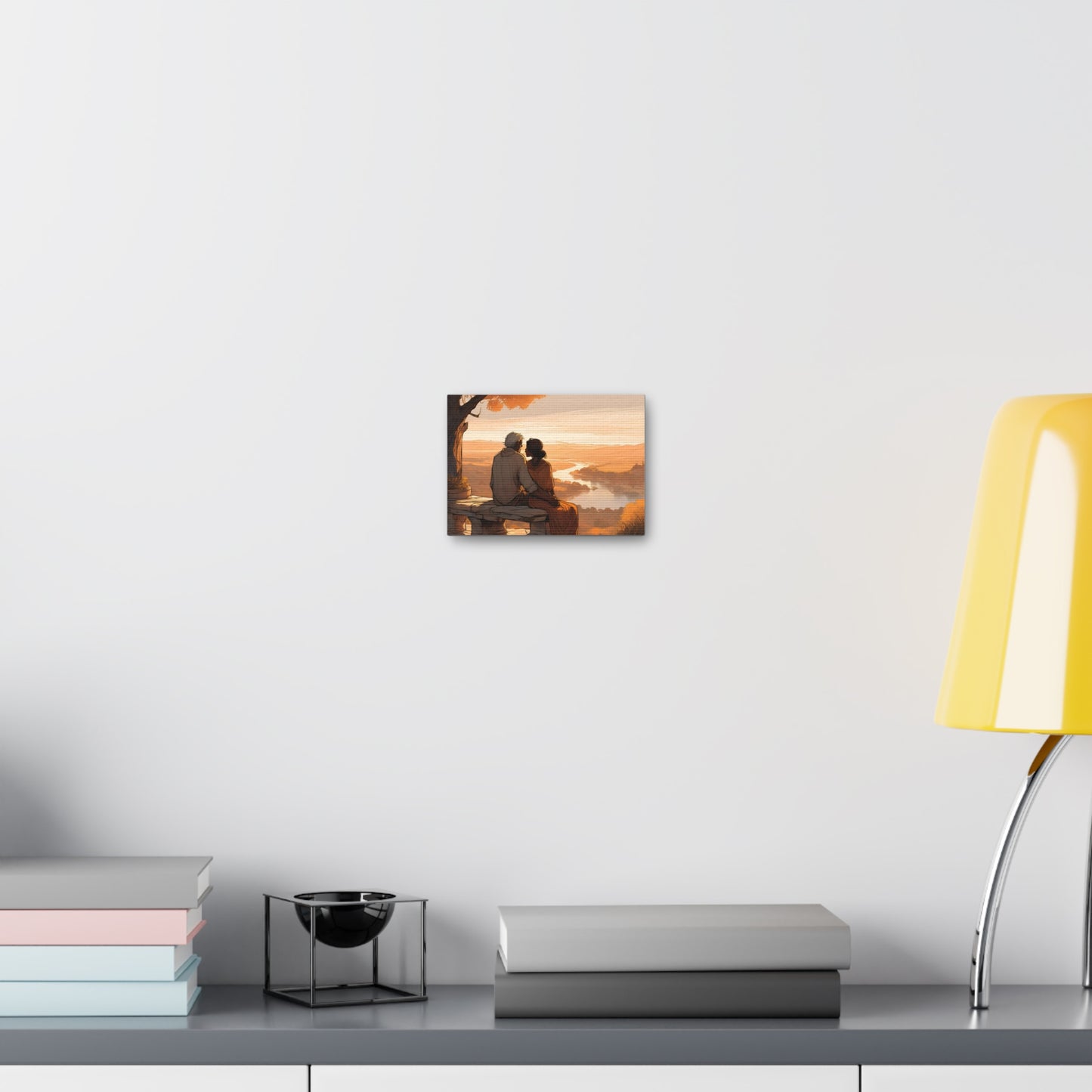 Romantic Canvas Gallery Wrap - Sunset Couple Wall Art