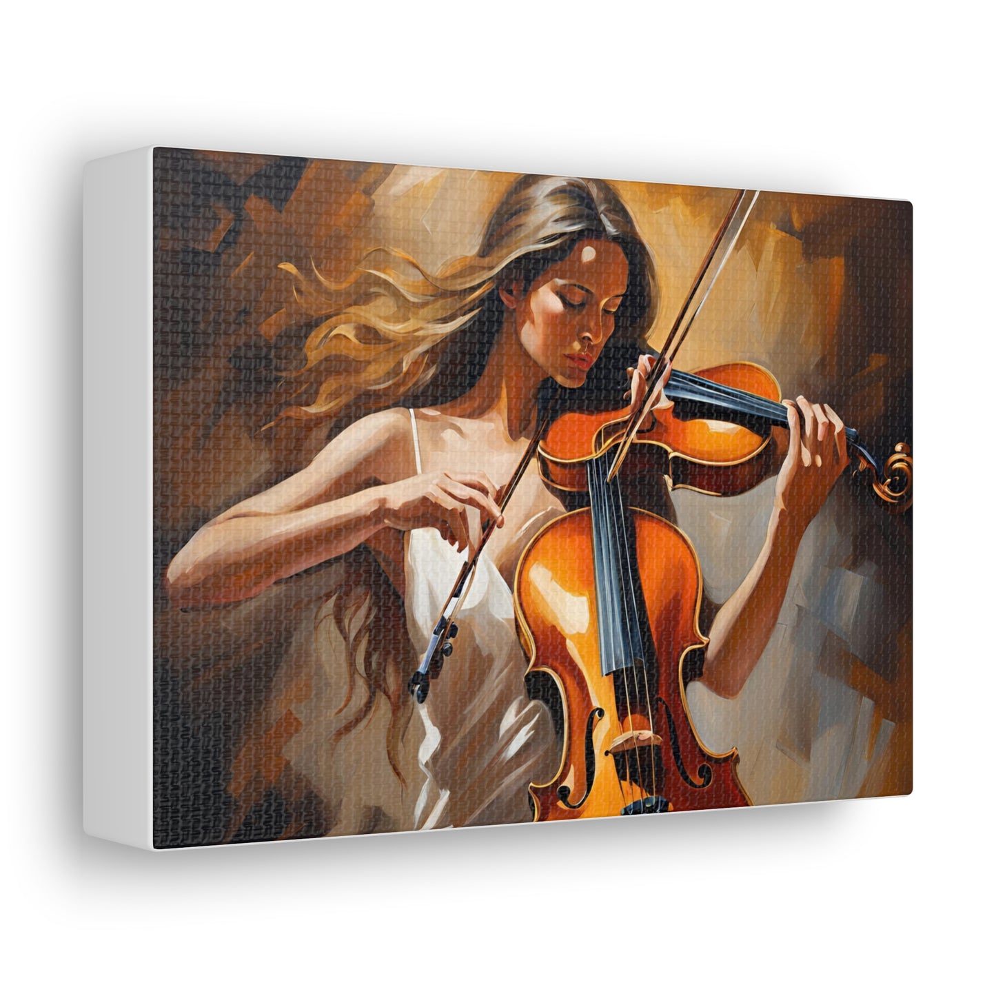 Elegant Violinist Canvas Gallery Wrap - Musical Art for Home Decor