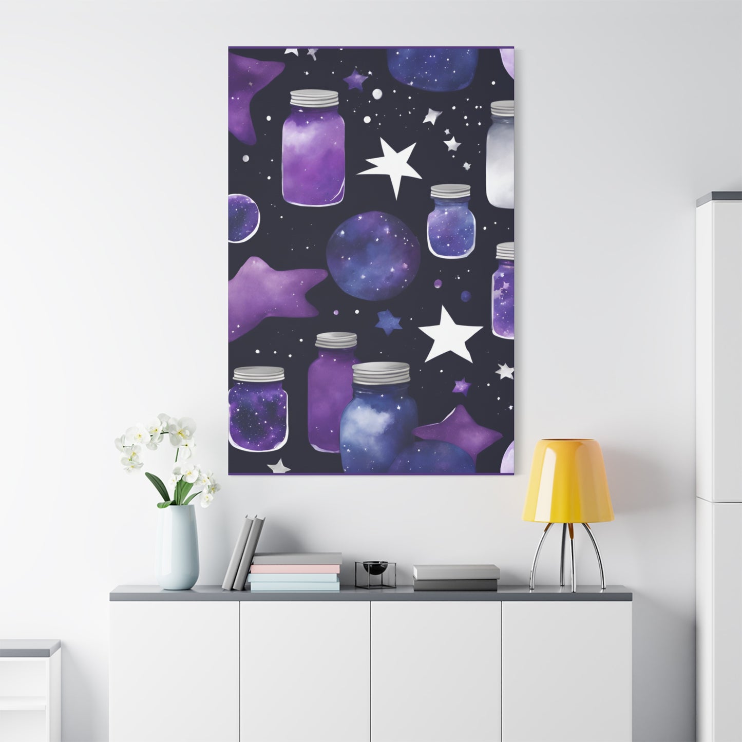 Dreamer's Cosmic Starry Night Canvas – Celestial Wall Art for Inspired Home Decor