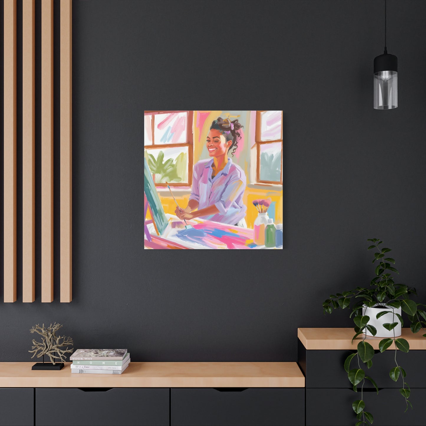 Inspirational Art Canvas - Colorful Artist at Work