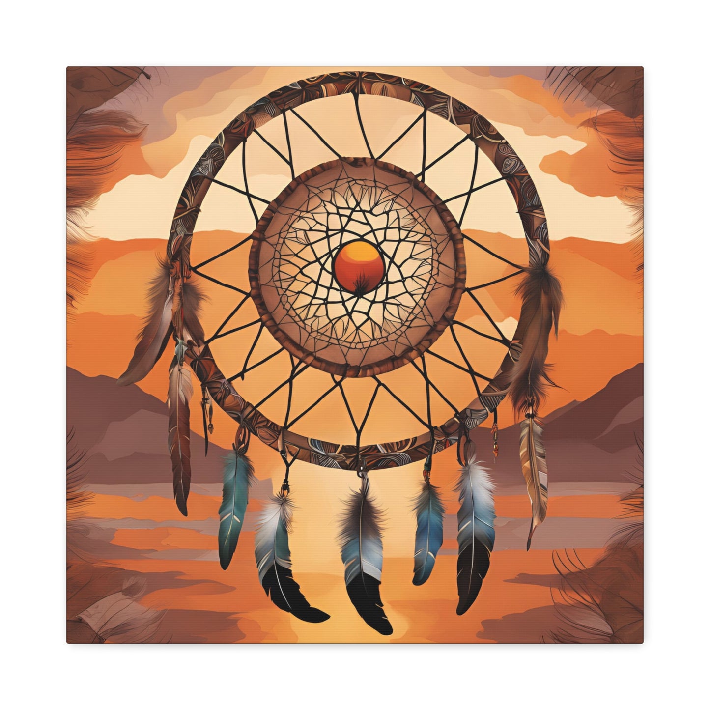 Dreamcatcher Matte Canvas Art – Bohemian Wall Decor for Free-Spirited Dreamers