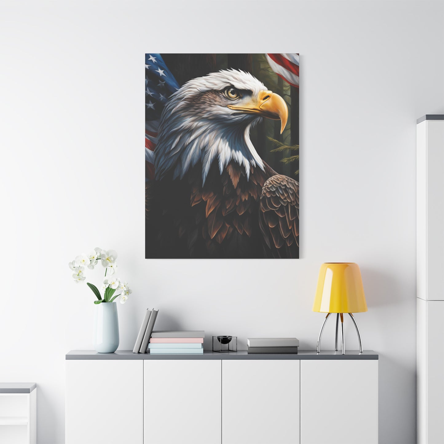 Patriotic Eagle Canvas Wall Art – Inspiring American Pride Home Decor