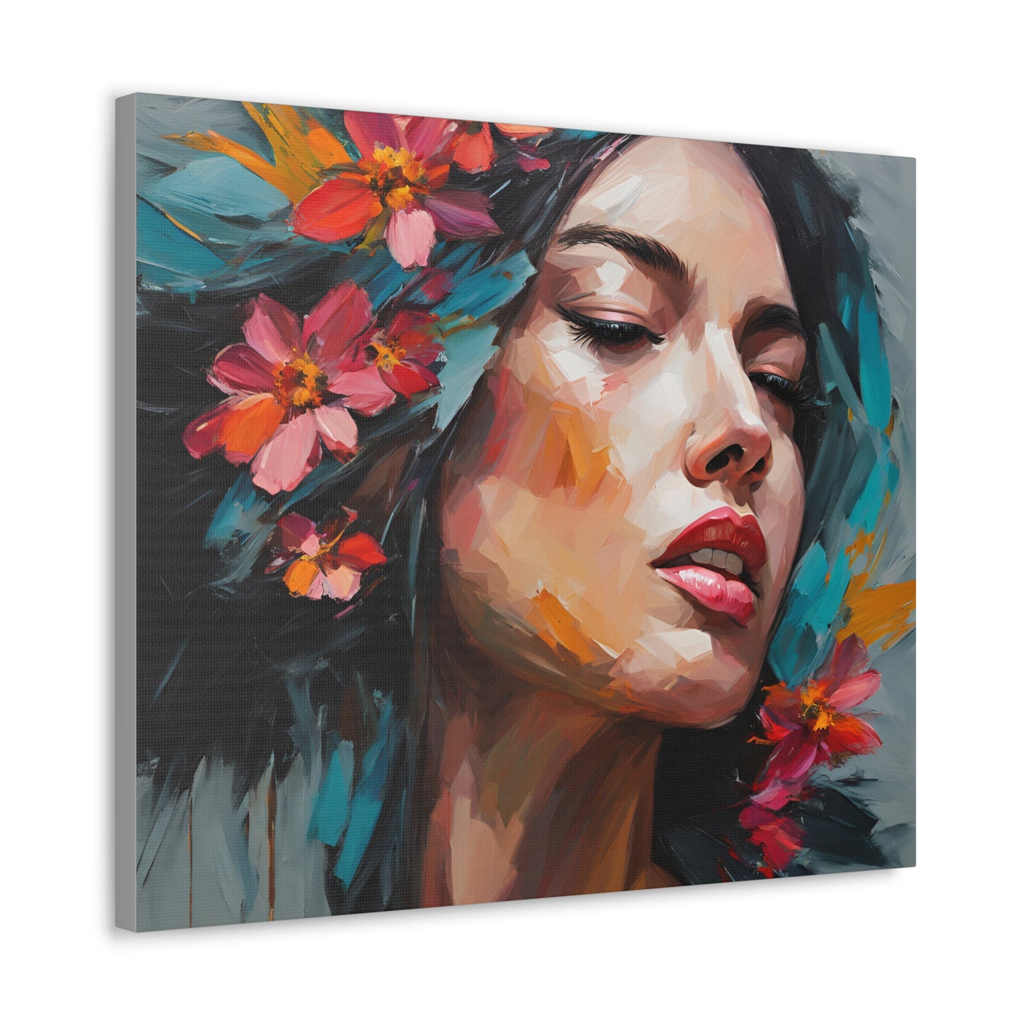 Floral Portrait Canvas