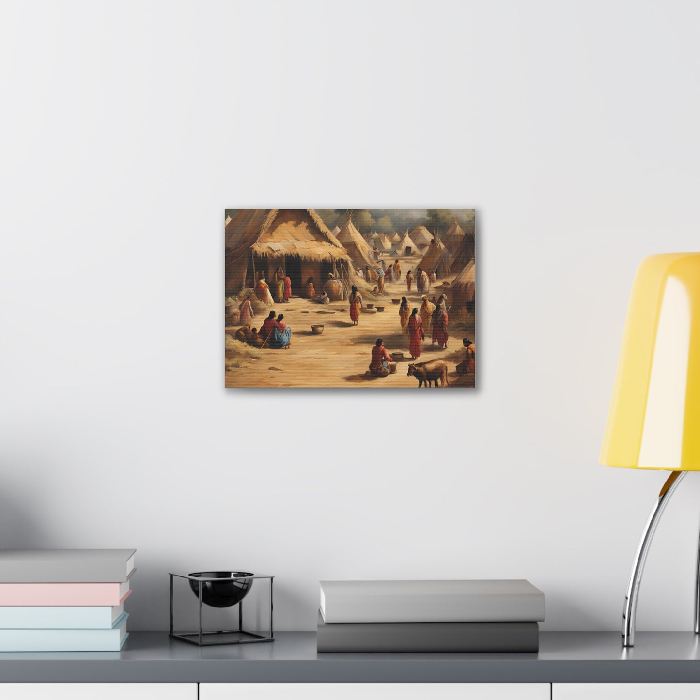 Cultural Heritage Canvas Print - Vivid Community Scene