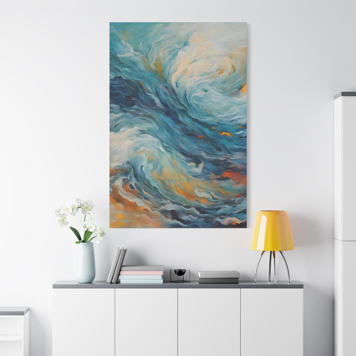 Abstract Ocean Wave Canvas Art