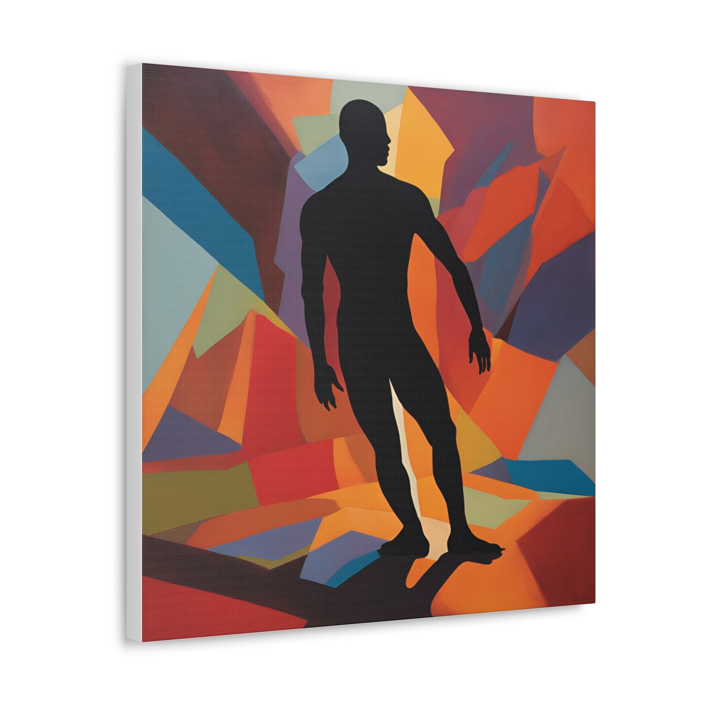 Abstract Canvas Gallery Wrap Shadow vs. Reality - Silhouette Art for Home Decor