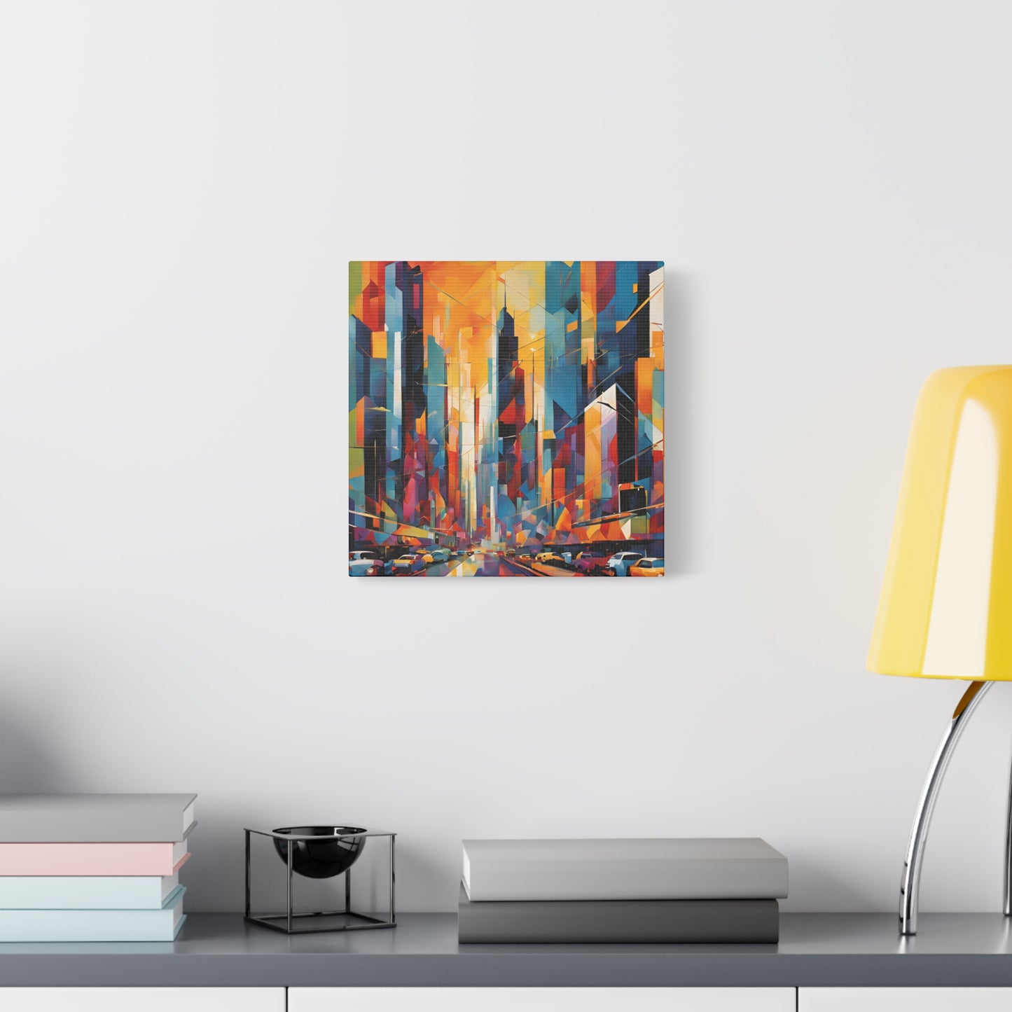 Vibrant Cityscape Canvas Print - Modern Wall Art for Urban Lovers