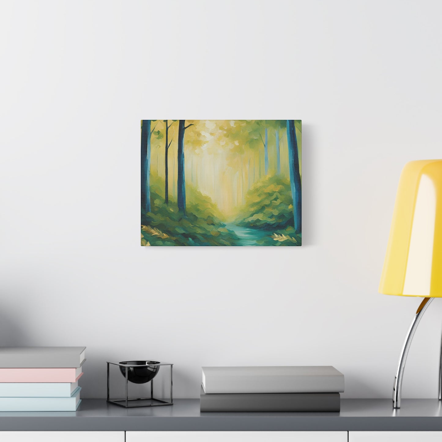 Serene Forest Matte Canvas Wall Art – Tranquil Nature Landscape Print