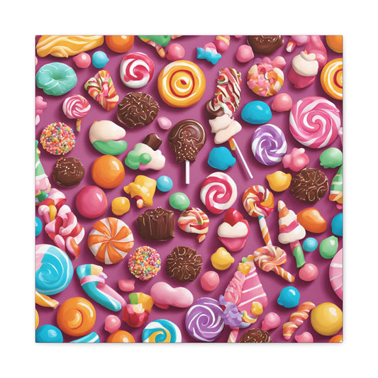 Canvas Gallery Wraps - Candy-Themed Sweet Treat Wall Art for Decor Lovers